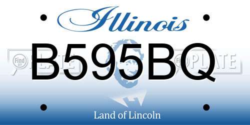 B595BQ Illinois License Plate