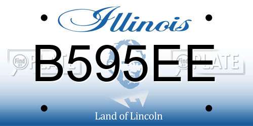 B595EE Illinois License Plate