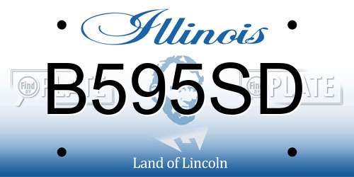 B595SD Illinois License Plate