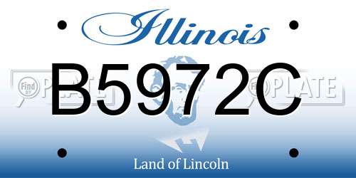 B5972C Illinois License Plate