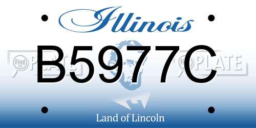 B5977C Illinois License Plate