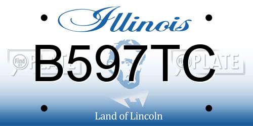 B597TC Illinois License Plate