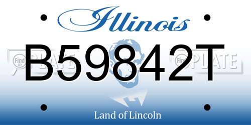 B59842T Illinois License Plate