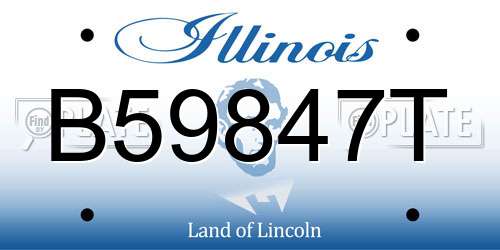 B59847T Illinois License Plate