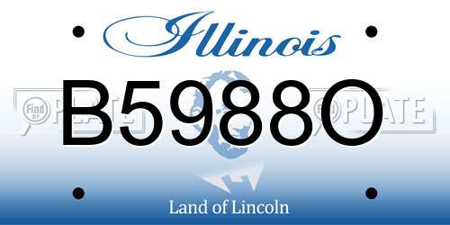 B5988O Illinois License Plate