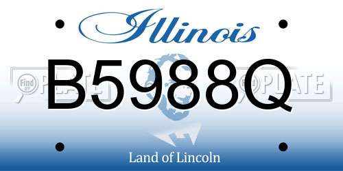 B5988Q Illinois License Plate