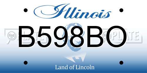 B598BO Illinois License Plate
