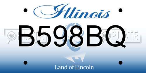 B598BQ Illinois License Plate