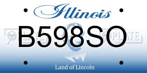 B598SO Illinois License Plate
