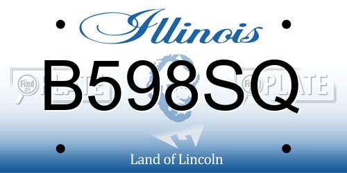 B598SQ Illinois License Plate