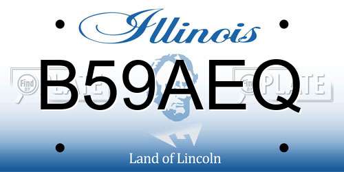B59AEQ Illinois License Plate