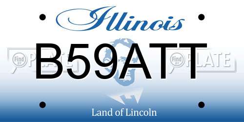 B59ATT Illinois License Plate