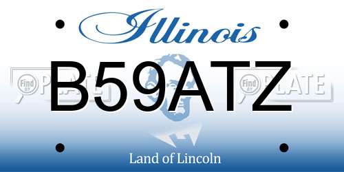 B59ATZ Illinois License Plate