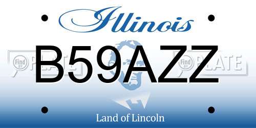 B59AZZ Illinois License Plate