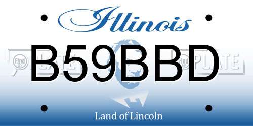 B59BBD Illinois License Plate