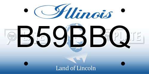B59BBQ Illinois License Plate