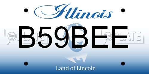 B59BEE Illinois License Plate