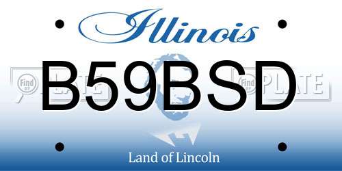 B59BSD Illinois License Plate