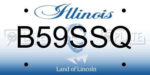 B59SSQ Illinois License Plate