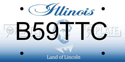 B59TTC Illinois License Plate