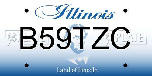 B59TZC Illinois License Plate
