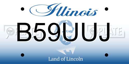 B59UUJ Illinois License Plate