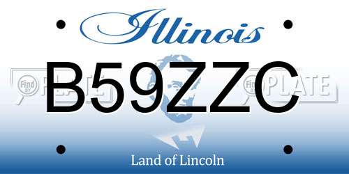 B59ZZC Illinois License Plate