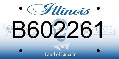 B602261 Illinois License Plate