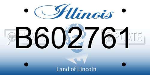 B602761 Illinois License Plate
