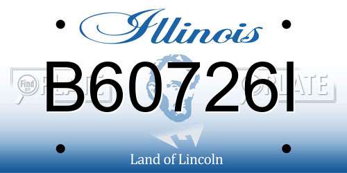 B60726I Illinois License Plate