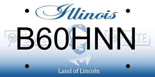 B60HNN Illinois License Plate
