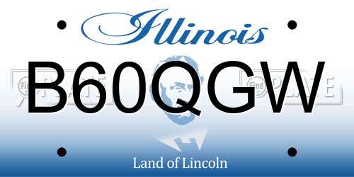 B60QGW Illinois License Plate