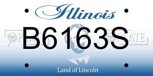 B6163S Illinois License Plate
