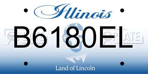B6180EL Illinois License Plate