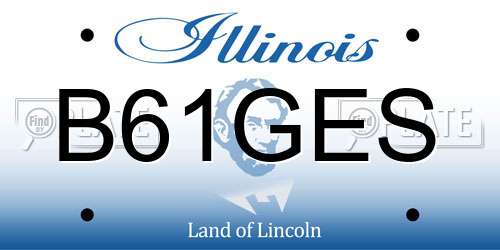 B61GES Illinois License Plate