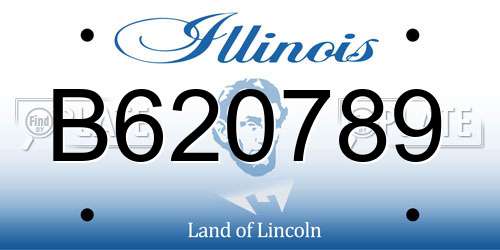 B620789 Illinois License Plate
