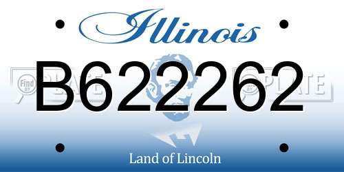 B622262 Illinois License Plate