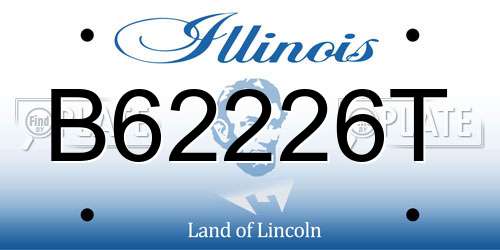 B62226T Illinois License Plate