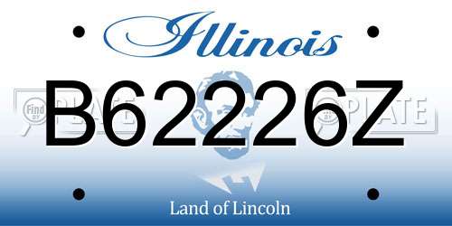B62226Z Illinois License Plate