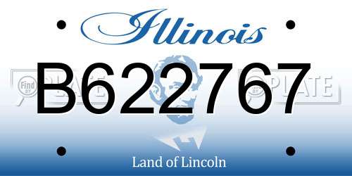 B622767 Illinois License Plate