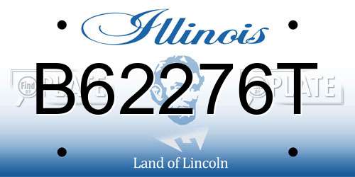 B62276T Illinois License Plate