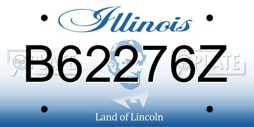 B62276Z Illinois License Plate