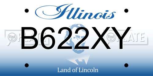 B622XY Illinois License Plate