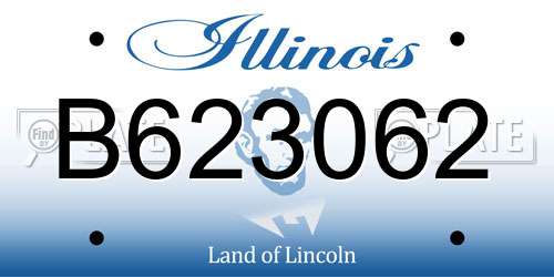 B623062 Illinois License Plate