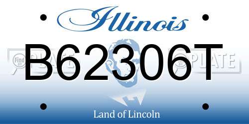 B62306T Illinois License Plate