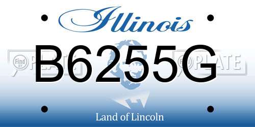 B6255G Illinois License Plate