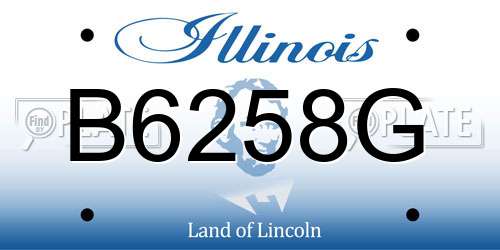 B6258G Illinois License Plate