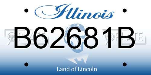 B62681B Illinois License Plate