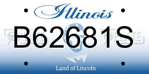 B62681S Illinois License Plate