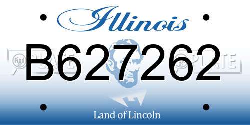 B627262 Illinois License Plate
